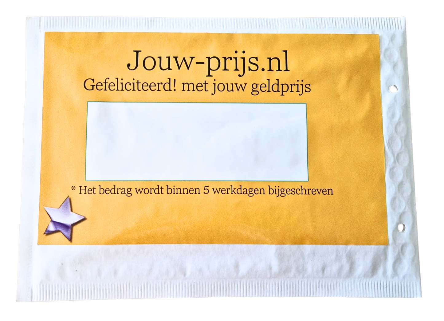 Loterij gewonnen Pakket